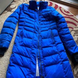 Lole Royal Blue Long Puffer Coat